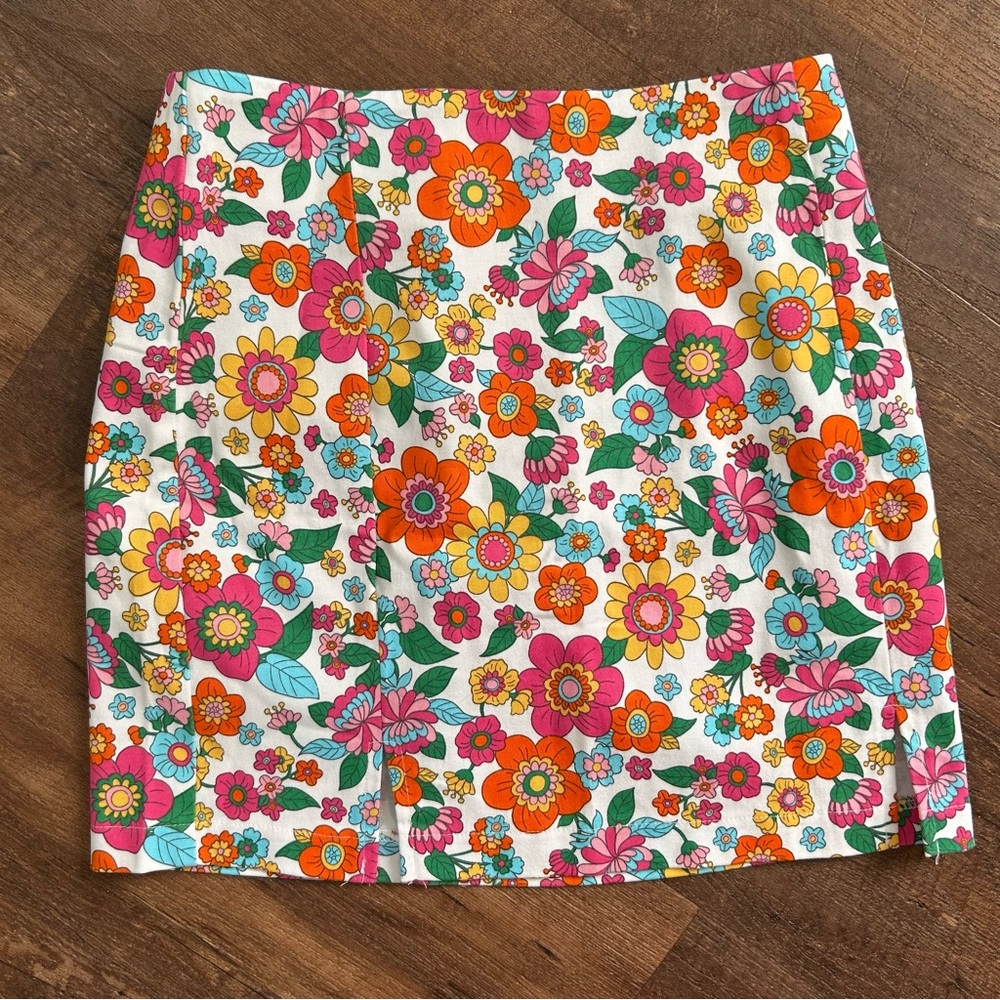Love on a Hanger Groovy Floral Mini Skirt